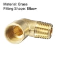 thumbnail image 5 of Uxcell 1/4 NPT Male to 1/4 NPT Female Thread Brass Hose Fitting Elbow Right Angle, 5 of 5