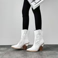 thumbnail image 3 of Botas vaqueras cálidas de tacón alto para mujer, 3 of 5