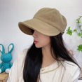 thumbnail image 1 of Sombrero de pescador pequeño vegano para mujer, de otoño, con banda grande, protección UV, informal, de ala ancha, 1 of 6