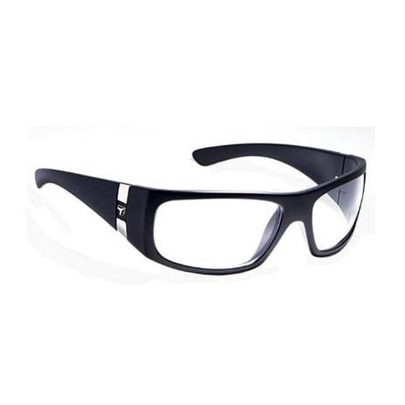 7eye 780140 Shaka Sharp View Clear Sunglasses- Matte Black - Medium & Extra Large