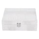 thumbnail image 1 of Caja de joyería multicapa de cuero artificial blanco Caja de embalaje portátil para coleccionar, 1 of 10