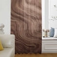 thumbnail image 6 of Retro Wood Grain Sheer Curtains 72 Inches Long, Rustic Farmhouse Wooden Board Brown Light Filering Curtains, Breathable Simi Curtain Privacy Drapes for Living Room Bedroom Window Treatment, 6 of 9