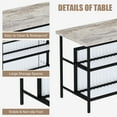 thumbnail image 2 of Kitchen Counter Height Dining Table Set, 3-Piece Kitchen Island Table and Chair Set, Kitchen Dining Table with Storage Shelf, Suitable for Apartments, Breakfast Nooks, Kitchens, and Bar Dining Areas., 2 of 8