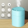 thumbnail image 4 of Mini humidificador, humidificador de aire, fuente de alimentación enchufable USB, humidificador de escritorio portátil, hidratación facial, agua del grifo, coche, hidratación de plantas con LED,, 4 of 7