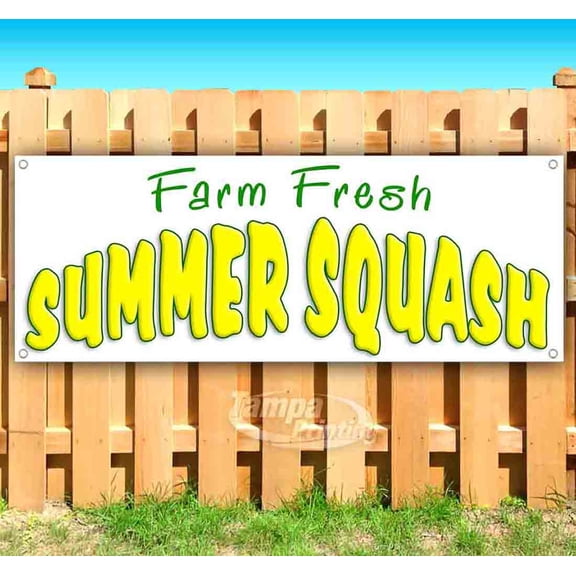 Farm Fresh Summer Squash 13 oz Vinyl Banner With Metal Grommets