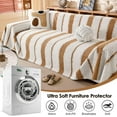 thumbnail image 3 of TOPCHANCES Sofa Slipcovers, Couch Throws Blanket for Loveseat, Sectional Couch Covers for L Shaped Couch (71"x 102", Light Brown), 3 of 11