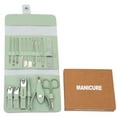 thumbnail image 2 of BE-TOOL 16PCS Women Man Manicure Professional Pedicure Set with Storage Bag Nail Scissors Grooming Kit for Nail Foot Facial Care Green, 2 of 9