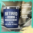 thumbnail image 6 of Retirement Gifts for Men - Funny Retired Gifts for Men, Husband, Dad, Coworker, Boss, Friends - 2025 Happy Retirement Gag Gift, Cool Party Idea Decorations - 20oz Navy Tumbler Cup With Gift Box, 6 of 6