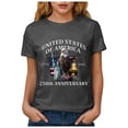 thumbnail image 6 of Leey-World 4th of July Shirts Women American Flag Patriotic Shirts USA Star Stripes Graphic T Shirt Short Sleeve Summer Tees 250th Anniversary Usa Shirt Womens(Grey,3XL), 6 of 8