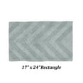 thumbnail image 4 of Better Trends 17" x 24" Bathroom Rugs 100% Cotton Soft Water Absorbent Non Slip Bath Mat Machine Washable Rug (Blue) Hugo Collection, 4 of 6