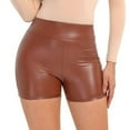 thumbnail image 6 of Women's Sweatpants Plus Size Leather Mid Comfort Waist Casual Pu Leather Shorts ,2024 Leather Pants Shorts Pu Hot Nghtclub Casual Sports, 6 of 8