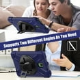 thumbnail image 7 of XYX Case for Samsung Galaxy Tab Active5 8 inch (SM-X300/SM-X306B) with 360 Degree Rotating, Hand Strap, Shoulder Strap, Navy Blue, 7 of 7