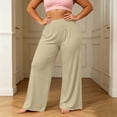 thumbnail image 4 of Costeam Womens High Waisted Wide Leg Yoga Pants Buttery Soft Modal Four Way Stretch Fabric Non Rolling Elastic Waist Loose Fit Breathable Casual Lounge Workout Palazzo Trousers, 4 of 6
