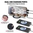 thumbnail image 3 of Creative Dual Usb Charging Mirror Electronic Digital Alarm Clock Led Display Electronic Clock 6.5 Inch Large Screen Home and Office Electronic Alarm Clock, 3 of 8