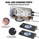 thumbnail image 5 of Reloj despertador electrónico digital con espejo y carga USB, creativo, con pantalla LED, de 6,5 pulgadas, para el hogar y la oficina., 5 of 8