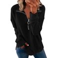 thumbnail image 3 of Pull-Over Fin pour Femmes Hauts Amples Décontractés Pull Mode Confortable Chandails en Molleton Manches Longues Blouses Chemises Femmes, 3 of 7