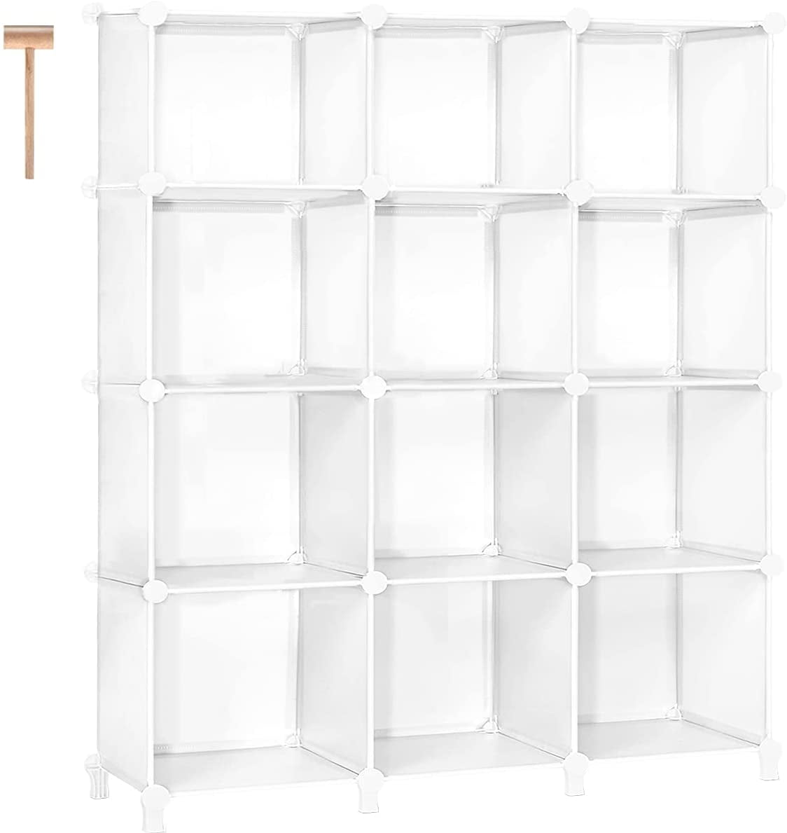 Cube Storage 12Cube Bookshelf Closet Organizer Storage Shelves Shelf Cubes Organizer Plastic