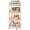 Pink, variant on 3-Tier Plastic Rolling Utility Cart with Handle, Multi-Functional Storage Trolley for Office, Living Room, Kitchen, Movable Storage Organizer with Wheels, Black
