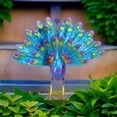 thumbnail image 6 of BQBQERT Decorative Metal Sculptures Figures Garden Ambiances Pondside Peacocks Figurines, 6 of 10