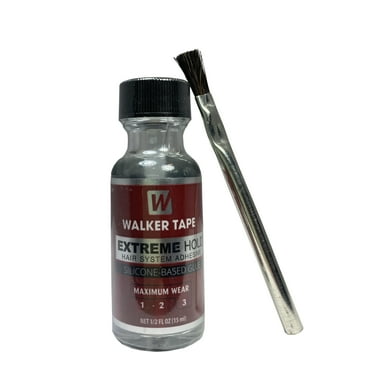 Extreme Hold Wig Glue 0.5oz with Small Brush Applicator | Safe & Gentle on skin Long Lasting Hold Invisible Waterproof