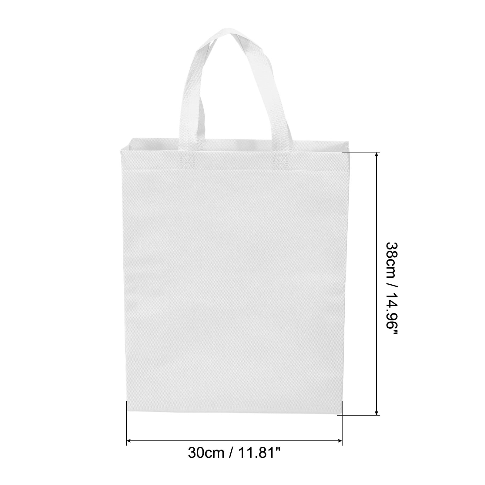 Unique Bargains Reusable Gift Bags Vertical Style Non-Woven Tote Bag White
