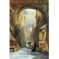 thumbnail image 2 of Holland, James 11x14 Gold Ornate Wood Framed with Double Matting Museum Art Print Titled - Venice: An Edicola Beneath An Archway, 2 of 4