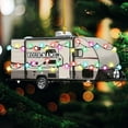 thumbnail image 4 of Personalized Travel Trailer Camping Backpacked Ornament Shaped Print Flat Two Sided Mica Plastic Family Custom Name Christmas Tree Hanging Pine Decorations for Couple Friends (1, CP12), 4 of 5