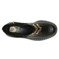 thumbnail image 4 of Vince Camuto Popinta Black Smooth Snake Closure Rounded Toe Chain Detailed Boots (Black Smooth Snake, 6), 4 of 5