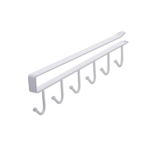 Estante de almacenamiento de gabinete de hierro forjado para cocina, multifunción, con ganchos para colgar en la pared, para armario, cocina, sin costuras, sin clavos