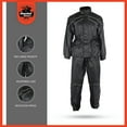 thumbnail image 4 of Daniel Smart Motorcycle Soft Polyester Rain Suit for Man Waterproof with Reflective piping and Zipper Closure., 4 of 6