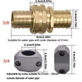 thumbnail image 4 of Kenally Conector de tubería de agua Conector de manguera y de 3/4 a 5/8 pulgadas con abrazaderas de tornillo de fijación Conector de Herramientas y ferretería Kenally TO004180-00, 4 of 6