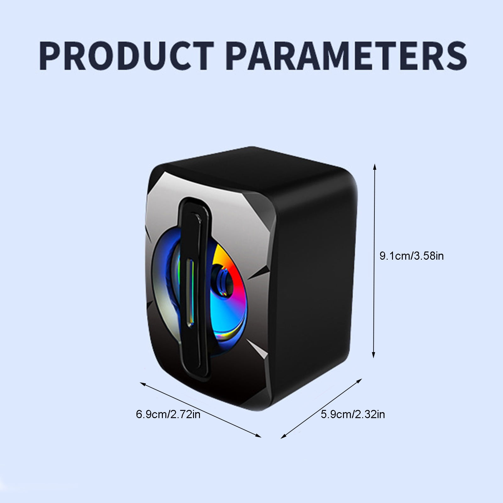 YUNAFFT Computer Speakers, Bluetooth Soundbar, HiFi Stereo, 3.5mm Auxiliary Input Connection, USB Powered Speakers for Desktop Monitor, PC, Laptop, Tablet