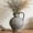 White, variant on Black Rustic Terracotta Vase with Handle,8.8 Inch Vintage Ceramic Flower Vase for Home and Entryway Decor
