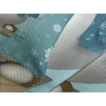 thumbnail image 4 of Ambesonne Snowman Quilted Bedspread Set 3 Pcs, Skiing Snowflakes Fun, Queen Size, Pale Brown Turquoise, 4 of 5