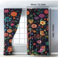 thumbnail image 4 of Boho Floral Tree Blackout Curtains – Abstract Owl and Colorful Flower Design for Living Room and Bedroom, Rod Pocket Drapes,A, 4 of 10