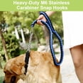 thumbnail image 4 of Swivel Clip, 2Pcs Stainless Steel Leash Swivel Snap Hooks Locking Dog Leash Buckle Quick Release Buckle Anti-Rust Carabiner Clips for Dog Walking Camping Backpack (Silver), 4 of 5