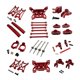 thumbnail image 2 of Kit de piezas de actualización de metal para coche RC, repuestos de bricolaje, accesorios de repuesto de alto rendimiento, accesorio profesional para Rojo, 2 of 9