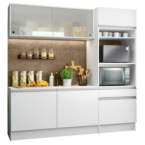 Madesa Gabinete de Cocina Integral Compacta Topazio Pop con Armario Blanco