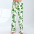 thumbnail image 4 of TQWQT Women's Pajama Pants Pajama Pants Comfy St. Patrick Day Parade Pajama Bottoms Plus Size Shamrock Lounge Pj Pants Sweatpants 3XL, 4 of 6