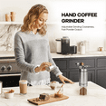 thumbnail image 3 of Manual Coffee Grinder,Stainless Steel Hand Coffee Grinder Manual with Foldable Handle,Adjustable Coffee Be, 3 of 7