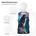 thumbnail image 3 of Pofeuu Colorful Plant Wolf Print Basketball Jersey, Shirts for Men Youth Basketball Jersey Crew Neck-XX-Large, 3 of 6