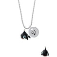 thumbnail image 2 of Delight Jewelry Resin Killer Whale Silvertone Script Initial Disc - V - Charm Necklace, 20"+3", 2 of 4