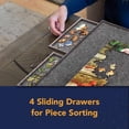 thumbnail image 3 of Bits and Pieces Lightweight Jigsaw Puzzle Board with Drawers, Portable Felt Puzzle Table for 1000 Piece Puzzles, Non-Slip Surface with 4 Sorting Trays, 30" x 23", 3 of 8
