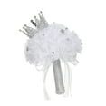 thumbnail image 4 of Tachiuwa Artificial Bridal Bouquet Wedding Bride Bouquets Photo Props with Ribbon Romantic Bridal Holding Wedding Bouquet for Ceremony 19cmx28.5cm, 4 of 9