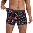 thumbnail image 2 of Salouo Colorful Pumpkin Faces Print Men's Boxer Briefs,Breathable Underwear Elastic Waistband Briefs for Men -Small, 2 of 8