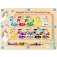 thumbnail image 1 of Laberinto magnético de colores y números con unicornio HONGID para 2 a 5 años, 1 of 6