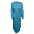 thumbnail image 2 of Bagilaanoe Slim Fit Knit Sweater Dresses for Women Elegant Long Sleeve Ribbed Bodycon Dress Fall Round Neck Party Long Fall Winter Dress Long Club Party One-Piece, 2 of 5