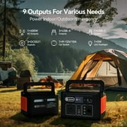 400W Portable Power Station, FlashFish 109200mAh/400Wh Peak 800W Solar Generator With 110V AC Outlet/3 DC Ports/3 USB Ports/LED light, Backup Battery Pack Power Supply for Outdoor Camping Emergency