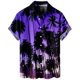 thumbnail image 1 of Camisas Para Hombre Talla Extra Estilo Cocotero Impresión digital 3d Camisa de manga corta creativa suelta casual (Purple, 4XL), 1 of 5