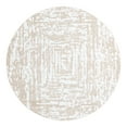 thumbnail image 2 of Unique Loom Hermitage Collection Area Rug - Armor (7' 10" Round White Bone/Beige), 2 of 6